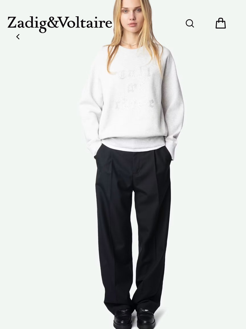 ZADIG& VOLTAIRE CALL ME CHERIE SWEATSHIRT New
